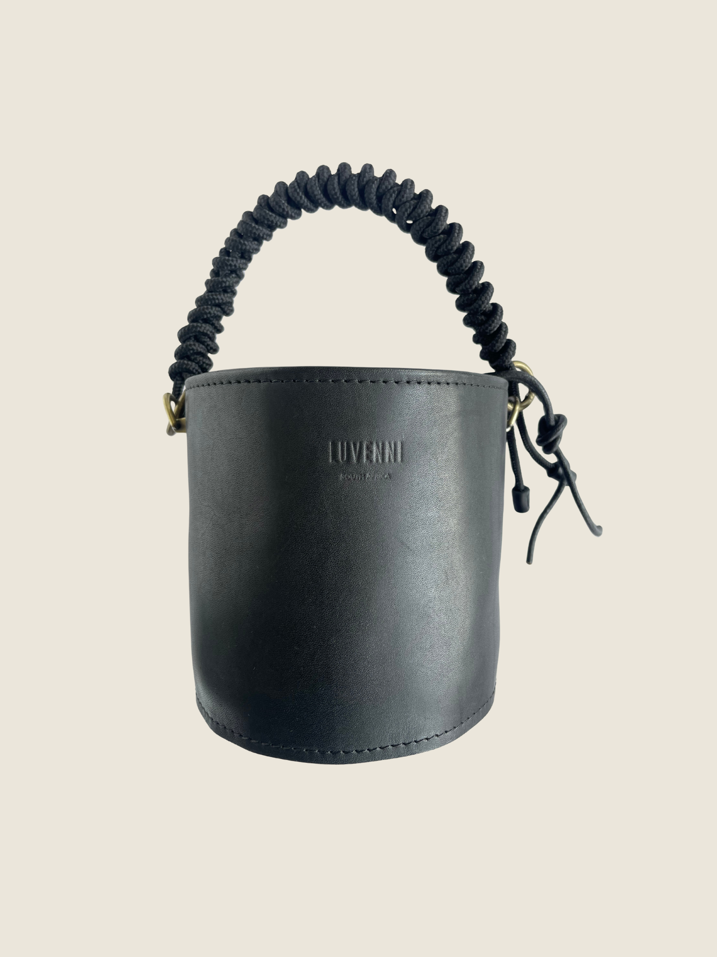 Leather bucket bag